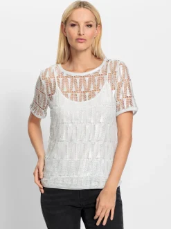 2-in-1-Shirt mit Spitze