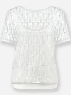 2-in-1-Shirt mit Spitze