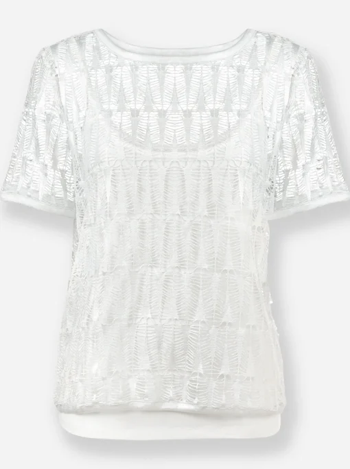 2-in-1-Shirt mit Spitze