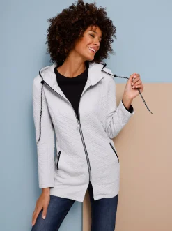 Jacke aus gestepptem Jersey-Jacquard