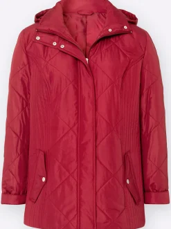 Jacke mit Rippbündchen als Windschutz