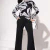 Jacquard-Pullover mit Glitzergarn, floral