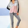 Jacquardstrickjacke mit Reverskragen