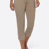 3/4-Jeans mit Bändchen-Verzierung