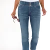 7/8-Jeans mit breitem 3-Knopf-Bund