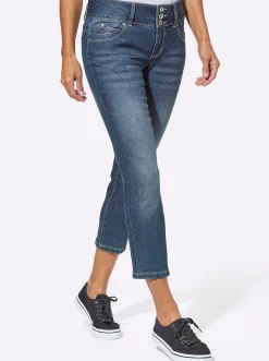 7/8-Jeans mit breitem 3-Knopf-Bund