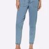 Jeans mit Gummizug am Saum