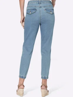 Jeans mit Gummizug am Saum