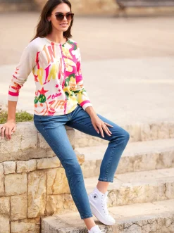 Jeans mit hohem Bund