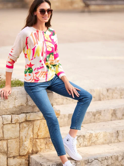 Jeans mit hohem Bund