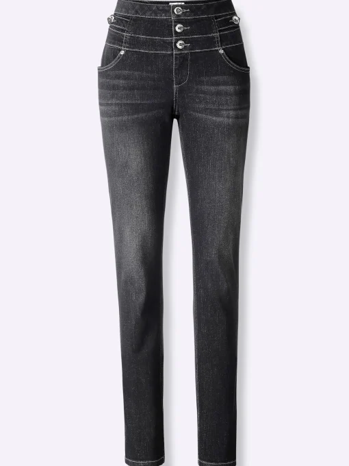 Jeans mit 3-Knopf- und Reißverschluss