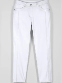 7/8-Jeans mit optisch streckenden Nähten