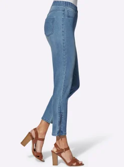 7/8-Jeans mit Reißverschluss am Bein