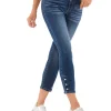 7/8-Jeans mit Schlitz am Saum