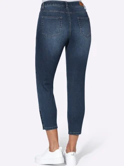 7/8-Jeans mit Schlitz am Saum