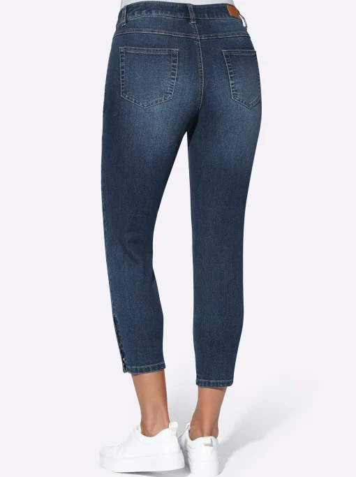 7/8-Jeans mit Schlitz am Saum
