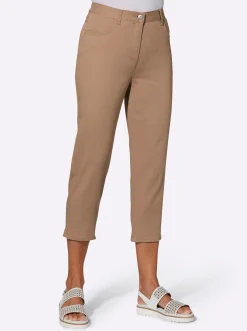 7/8-Jeans mit Schmuckknöpfen