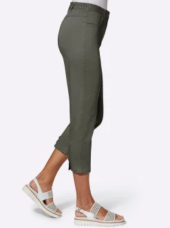 7/8-Jeans mit Schmuckknöpfen