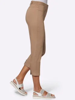 7/8-Jeans mit Schmuckknöpfen