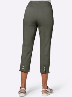 7/8-Jeans mit Schmuckknöpfen