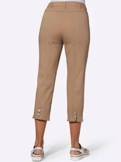 7/8-Jeans mit Schmuckknöpfen