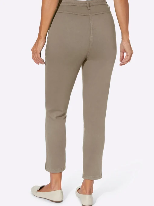 7/8-Jeans mit seitlichen Reißverschlüssen