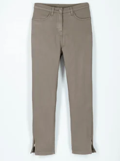 7/8-Jeans mit seitlichen Reißverschlüssen