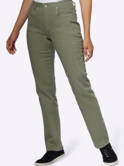 Jeans mit seitlicher Biesenverzierung