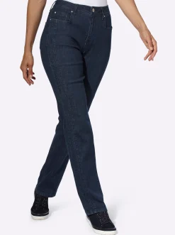 Jeans mit seitlicher Biesenverzierung