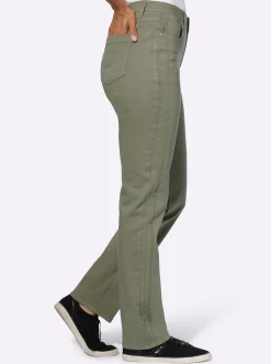 Jeans mit seitlicher Biesenverzierung