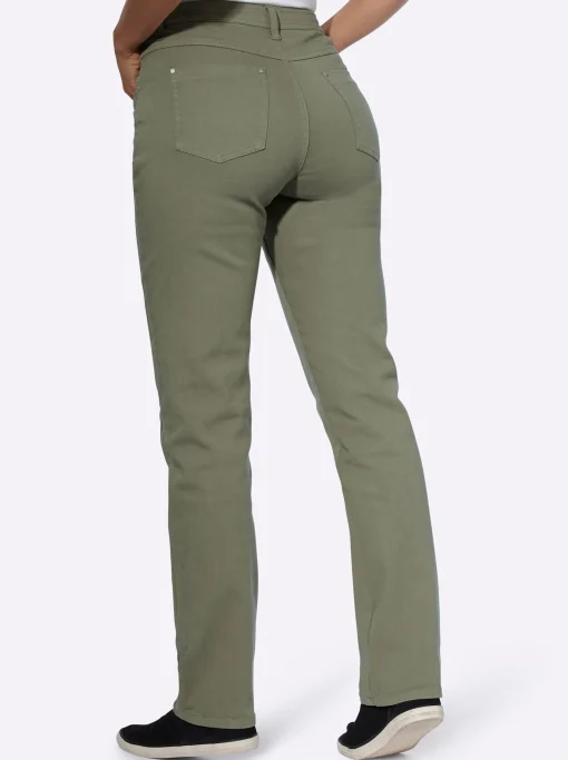 Jeans mit seitlicher Biesenverzierung