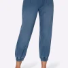 7/8-Jeans mit Smokpartie an Bund und Beinabschluss