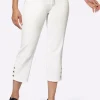 7/8-Jeans mit Zierknöpfen am Beinabschluss