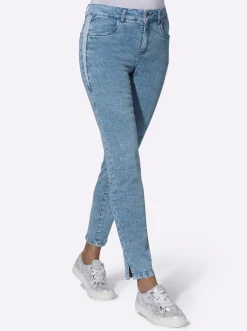 Jeans mit Ziernieten seitlich