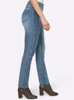Jeans mit Zierstreifen, seitlich