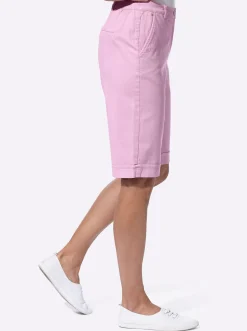 Jeansbermudas mit Dehnbund hinten