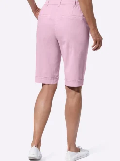 Jeansbermudas mit Dehnbund hinten
