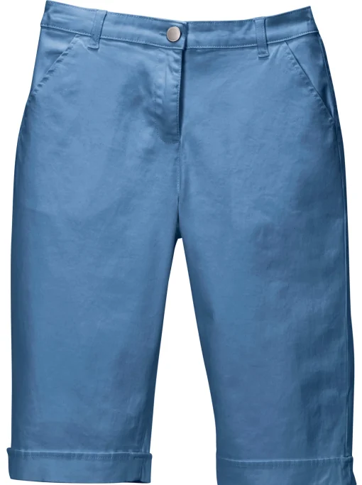 Jeansbermudas mit Dehnbund hinten