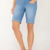Jeansbermudas mit Gratis-Gürtel