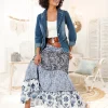 Jeansblazer mit Gehschlitz
