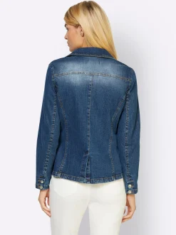 Jeansblazer mit Gehschlitz