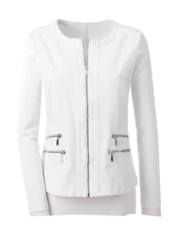 Jeansblazer mit Zier-Reißverschlüssen