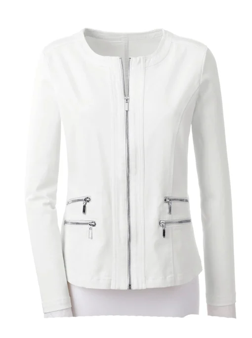 Jeansblazer mit Zier-Reißverschlüssen
