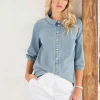 Jeansbluse
