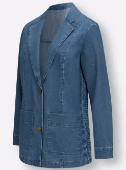 Jeansjacke in Blazerform
