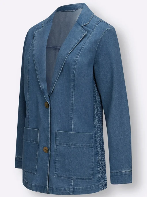 Jeansjacke in Blazerform