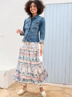 Jeansjacke mit Schößchen