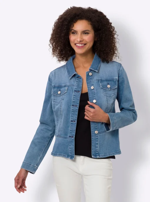 Jeansjacke mit Schößchen
