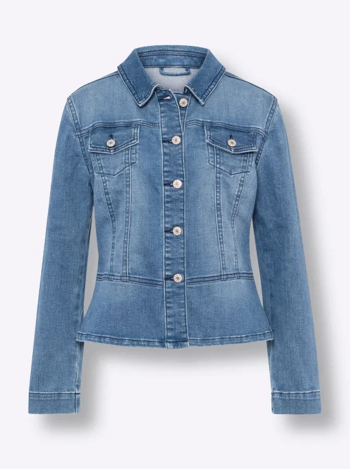 Jeansjacke mit Schößchen
