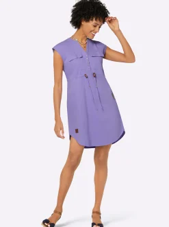 Jeanskleid mit Tunnelzug in der Taille